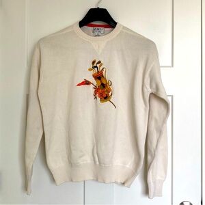 Vintage La Mode Women’s Golf Sweater, Ivory off white Pullover, Size XL.